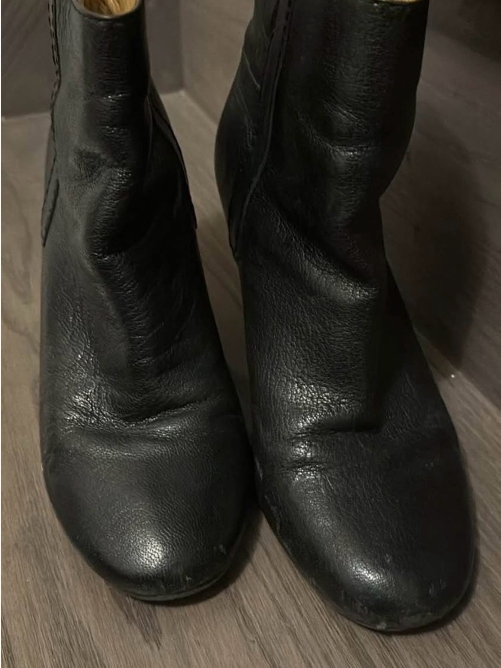 Nine West Black Leather Women's Ankle Boots - Classic Court Style